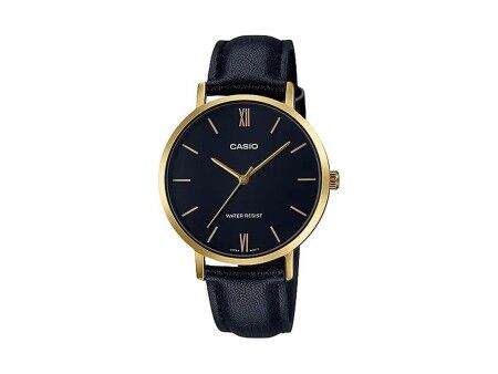 Zegarek Damski Casio 3H LEATHER - GOLD, BLACK (Ø 34 mm) (Ø 40 mm)