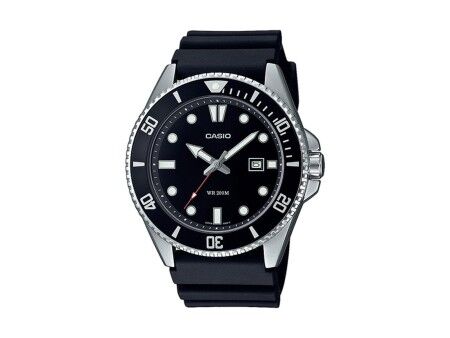 Zegarek Męski Casio MDV-107D-1A1VEF Czarny Srebrzysty (Ø 46 mm)