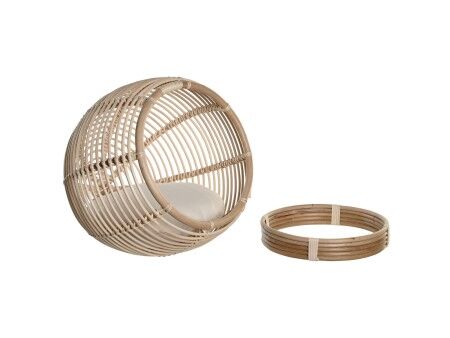 Łóżko dla zwierząt domowych DKD Home Decor 55 x 50 x 55 cm Naturalny Rattan