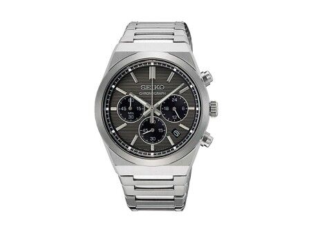 Zegarek Męski Seiko SSB455P1 Szary Srebrzysty