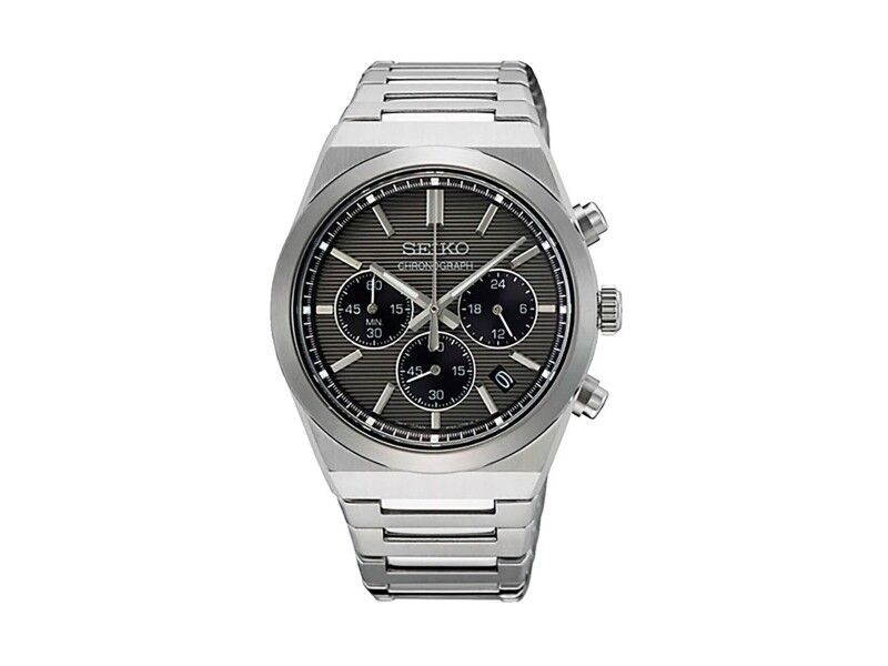 Zegarek Męski Seiko SSB455P1 Szary Srebrzysty