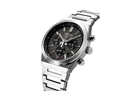 Zegarek Męski Seiko SSB455P1 Szary Srebrzysty