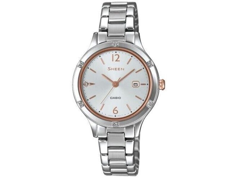 Zegarek Damski Casio Sheen LADY DATE - SILVER ***SPECIAL PRICE*** (Ø 30 mm)