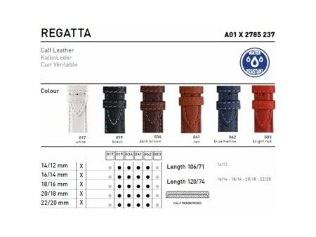 Paski do zegarków Morellato A01X2785237041CR18 18 mm Brązowy
