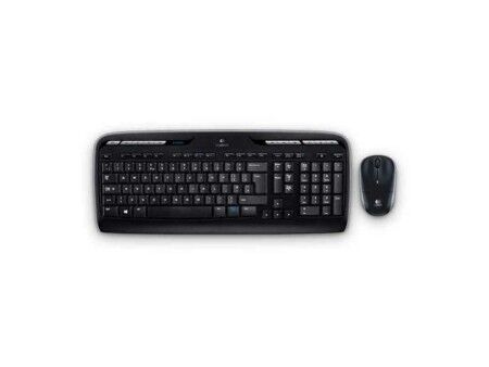Klawiatura Bezprzewodowa i Myszka Logitech MK330 Czarny Qwerty Hiszpańska