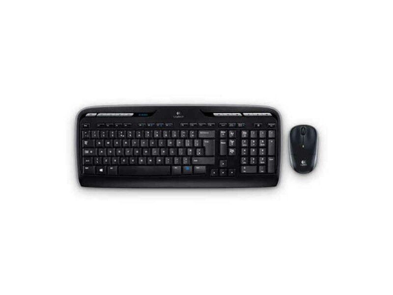 Klawiatura Bezprzewodowa i Myszka Logitech MK330 Czarny Qwerty Hiszpańska