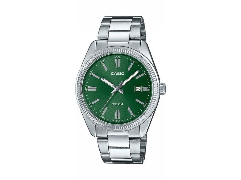Zegarek Męski Casio MTP-1302PD-3AVEF Kolor Zielony Srebrzysty (Ø 38,5 mm)