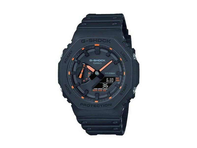 Zegarek Męski Casio G-Shock OAK - NEON ORANGE INDEX Czarny (Ø 45 mm)
