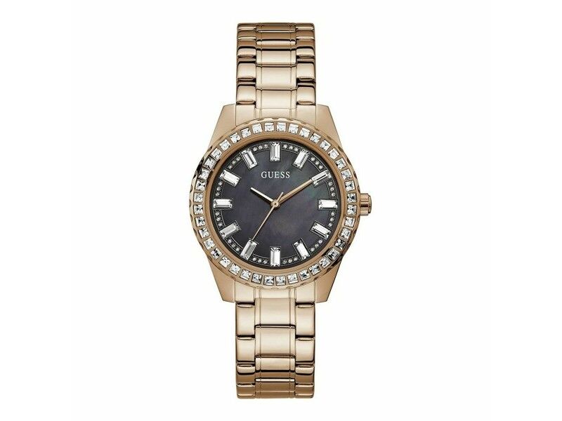 Zegarek Damski Guess GW0111L3 Czarny Różowo-złoty