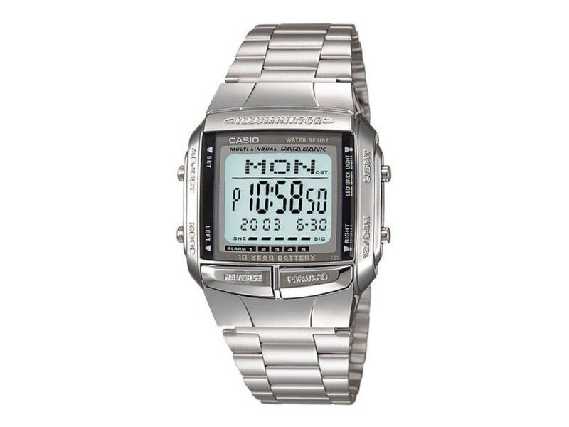 Zegarek Męski Casio DATABANK Srebrzysty (Ø 38 mm)