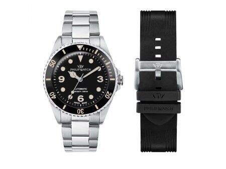 Zegarek Męski Philip Watch R8223216008 Czarny Srebrzysty