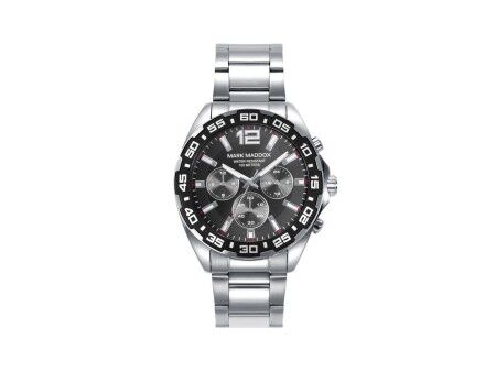 Zegarek Męski Mark Maddox HM0145-55 Czarny Srebrzysty (Ø 44 mm)