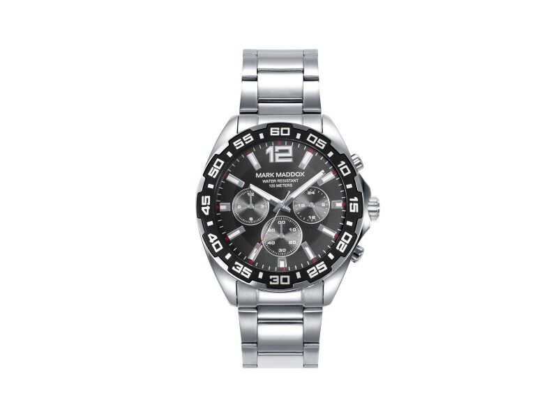 Zegarek Męski Mark Maddox HM0145-55 Czarny Srebrzysty (Ø 44 mm)