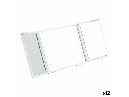 Lusterko kieszonkowe Berilo YXL2150-CC01 Biały ABS 1,5 x 9,5 x 11,5 cm Światło LED (12 Sztuk)