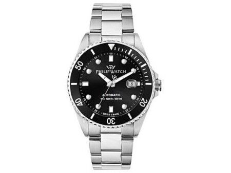 Zegarek Męski Philip Watch R8223216009 Czarny Srebrzysty