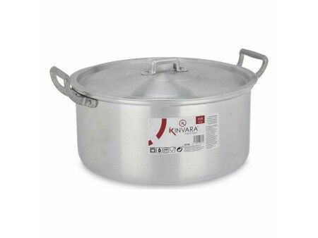 Garnek z Pokrywką Kinvara 100008 Srebrzysty 6,5 L 35 x 16 x 28 cm (6 Sztuk)