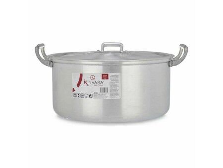 Garnek z Pokrywką Kinvara 100008 Srebrzysty 6,5 L 35 x 16 x 28 cm (6 Sztuk)