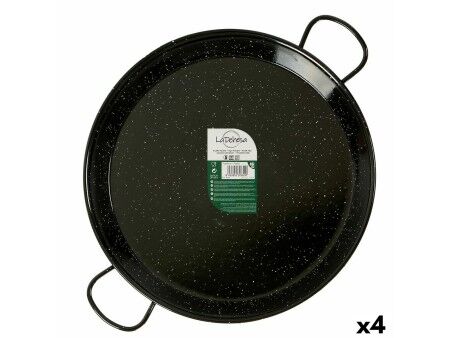Garnek Czarny Stal emaliowana Ø 46 cm (4 Sztuk)