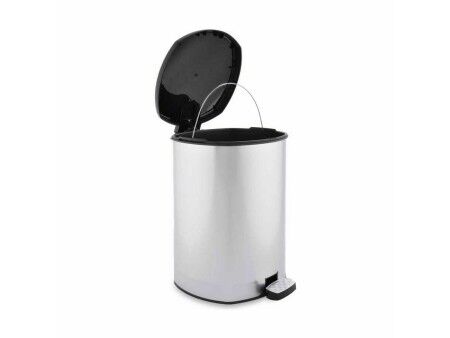 Kosz na Śmieci z Pedałem Berilo D002-1 Srebrzysty Plastikowy 20 L (4 Sztuk)