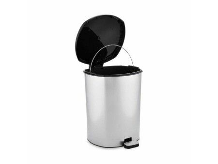 Kosz na Śmieci z Pedałem Berilo D003-1 Srebrzysty Plastikowy 11 L (6 Sztuk)