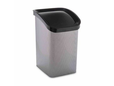 Kosz na Śmieci Berilo D093-2 Ciemny szary Plastikowy 23 L Ruchome (6 Sztuk)