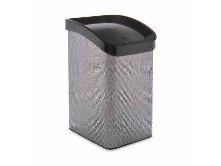 Kosz na Śmieci Berilo D085-2 Ciemny szary Plastikowy 12 L Ruchome (6 Sztuk)