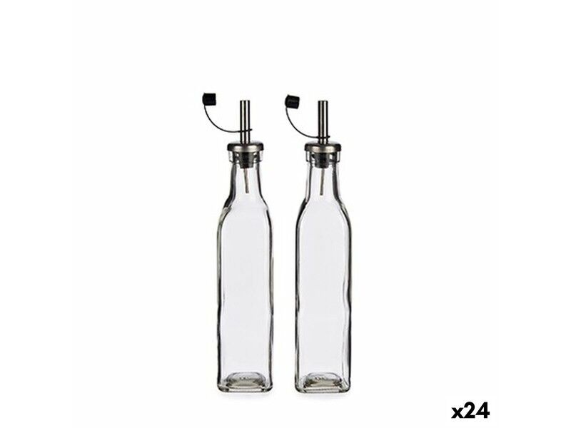Zestaw do oliwy i octu Vivalto WJ7069-M Przezroczysty Metal Szkło Plastikowy 300 ml (24 Sztuk)