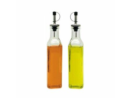 Zestaw do oliwy i octu Vivalto WJ7069-M Przezroczysty Metal Szkło Plastikowy 300 ml (24 Sztuk)