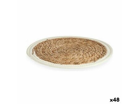 Podkładki na stół Naturalny Biały 30 x 1 x 30 cm (48 Sztuk)