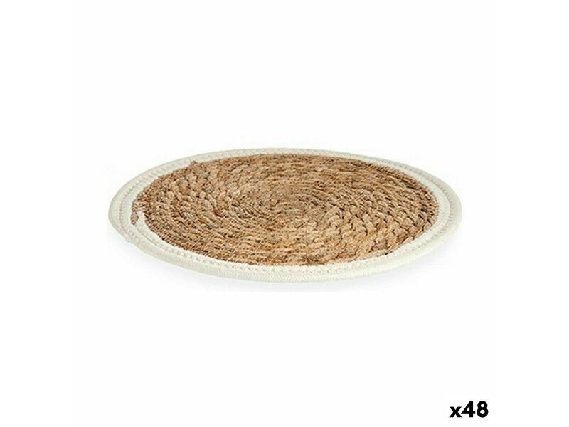 Podkładki na stół Naturalny Biały 30 x 1 x 30 cm (48 Sztuk)