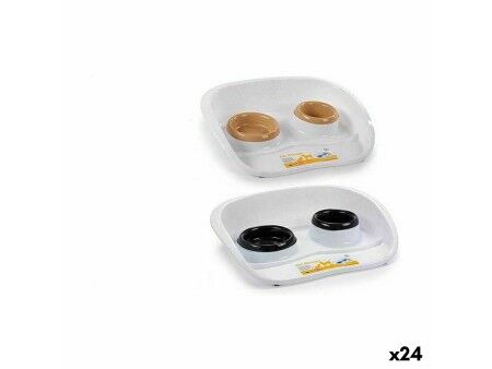 Karmnik dla Zwierząt Stefanplast Pojedyńczy Plastikowy 34 x 11 x 46,5 cm (24 Sztuk)