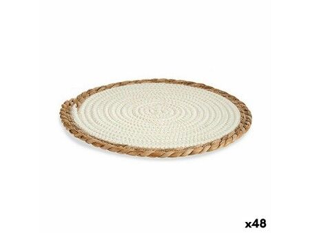 Podkładki na stół Naturalny Biały 30 x 1 x 30 cm (48 Sztuk)