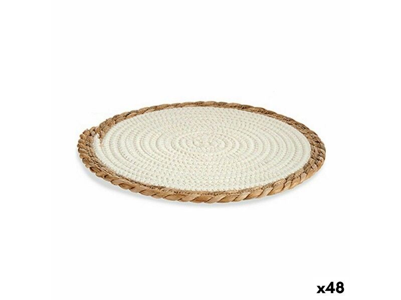Podkładki na stół Naturalny Biały 30 x 1 x 30 cm (48 Sztuk)