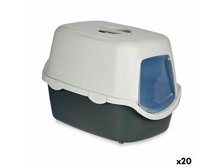 Kuweta dla Kotów Stefanplast Antracyt Jasnoszary Plastikowy 56,5 x 39,5 x 39 cm (20 Sztuk)
