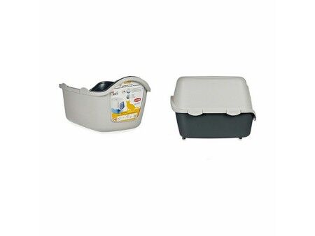 Kuweta dla Kotów Stefanplast Antracyt Jasnoszary Plastikowy 56,5 x 39,5 x 39 cm (20 Sztuk)