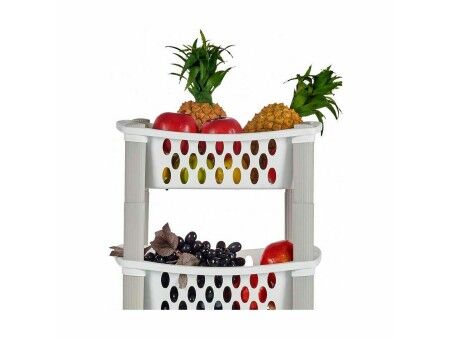 Wózek na Warzywa Stefanplast Biały Antracyt Plastikowy 40 x 29,5 x 68,5 cm (44 Unidades)