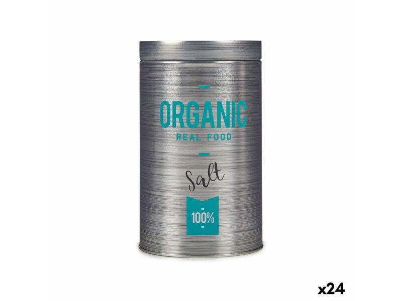 Solniczka Kinvara Organic Szary Blacha biała 10,4 x 18,2 x 10,4 cm Sól (24 Sztuk)