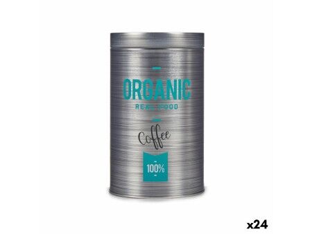 Puszka Kinvara Organic Szary Blacha biała 10,4 x 18,2 x 10,4 cm Kawa (24 Sztuk)