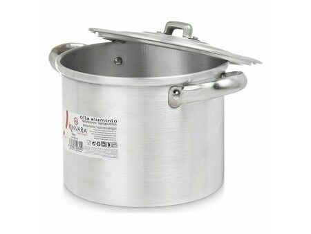 Garnek z Pokrywką Kinvara 100031 Srebrzysty Aluminium 23,5 x 15 x 18 cm (6 Sztuk)
