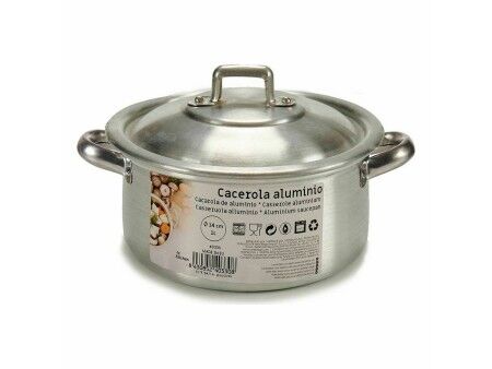 Garnek z Pokrywką Kinvara 100002 Srebrzysty Ø 14 cm 1 L (10 Sztuk)