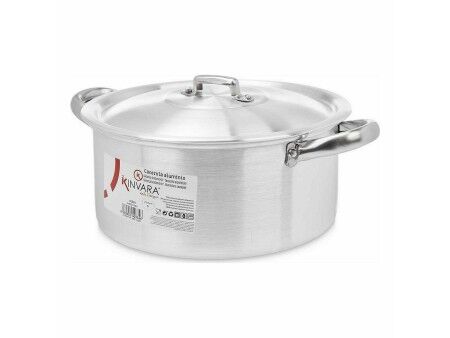 Garnek z Pokrywką Kinvara 100006 Srebrzysty 4 L 24 x 13 x 31 cm (10 Sztuk)