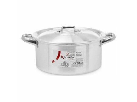 Garnek z Pokrywką Kinvara 100006 Srebrzysty 4 L 24 x 13 x 31 cm (10 Sztuk)