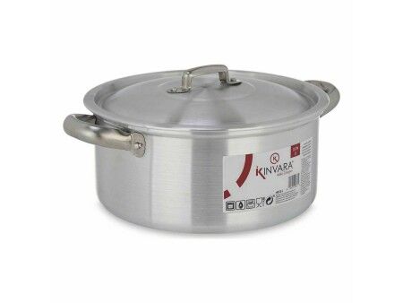 Garnek z Pokrywką Kinvara 100005 Srebrzysty 3 L (10 Sztuk)