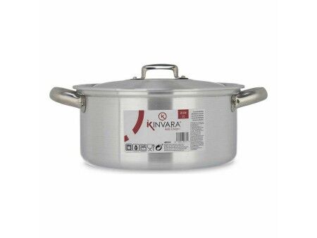 Garnek z Pokrywką Kinvara 100005 Srebrzysty 3 L (10 Sztuk)