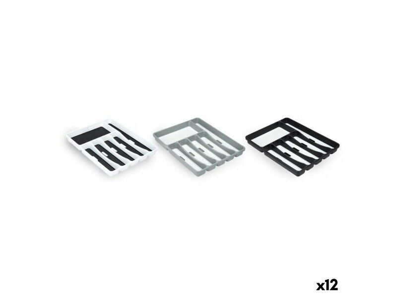 Organizer na Sztućce polipropylen 32,5 x 4,5 x 40,5 cm (12 Sztuk)