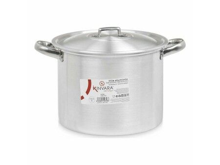 Garnek z Pokrywką Kinvara 100034 Srebrzysty Aluminium 31 x 20 x 24 cm (6 Sztuk)