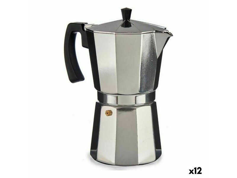 Włoska Kafeterka Kinvara A111RA-1200 Srebrzysty Aluminium 650 ml (12 Sztuk)