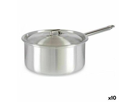 Garnek z Pokrywką Kinvara 100023 Srebrzysty Aluminium Ø 24 cm 5 L (10 Sztuk)