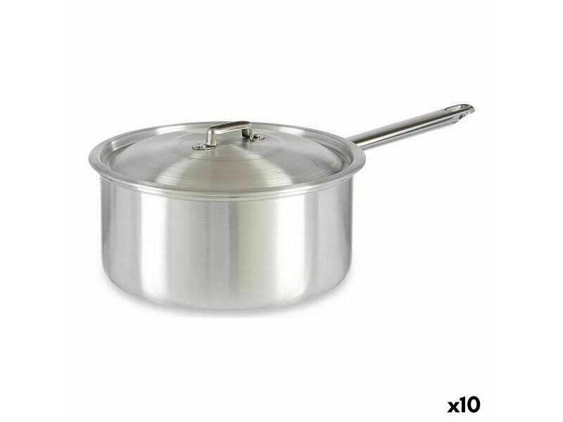 Garnek z Pokrywką Kinvara 100023 Srebrzysty Aluminium Ø 24 cm 5 L (10 Sztuk)