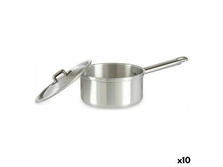 Garnek z Pokrywką Kinvara 100018 Srebrzysty Aluminium Ø 14 cm 1 L (10 Sztuk)